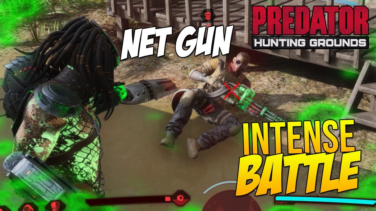 Predator Hunting Grounds MOST INTENSE BATTLE! Predator NET GUN