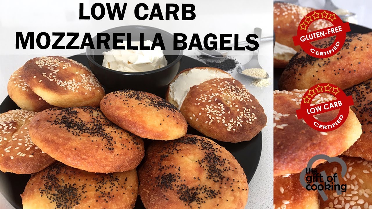 Low Carb Mozzarella Bagels - YouTube