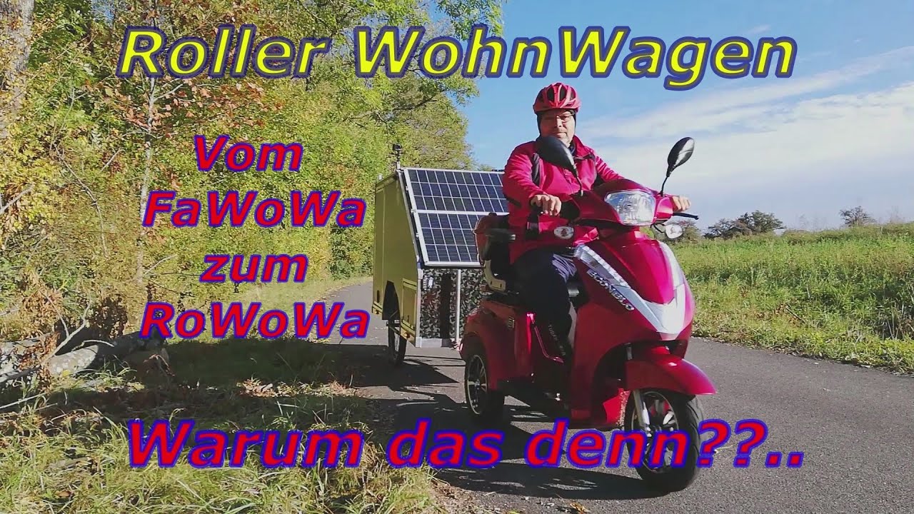 Econelo S1000, Elektro-Dreirad-Roller, Fahrradwohnwagen zum Rollerwohnwagen