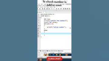 C Program to Check a Number is Odd or Even |#viral #c #learn #coding#Odd even in c
