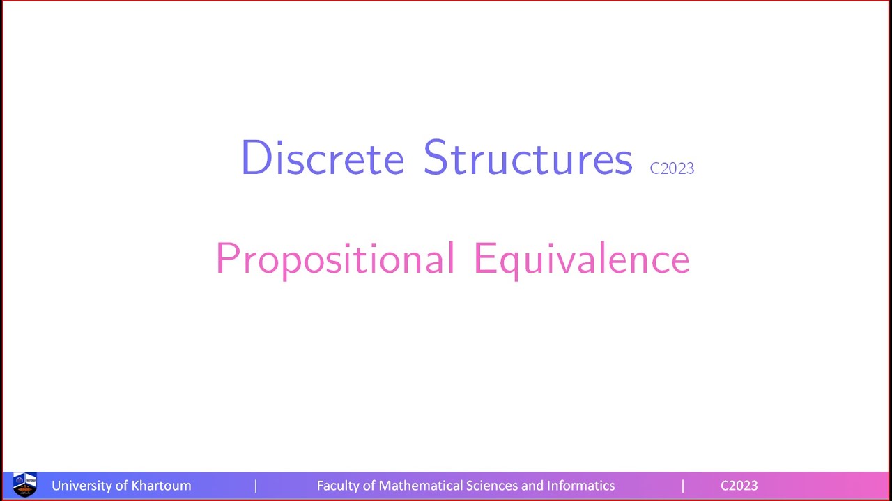 C2023 - Propositional Equivalence - YouTube