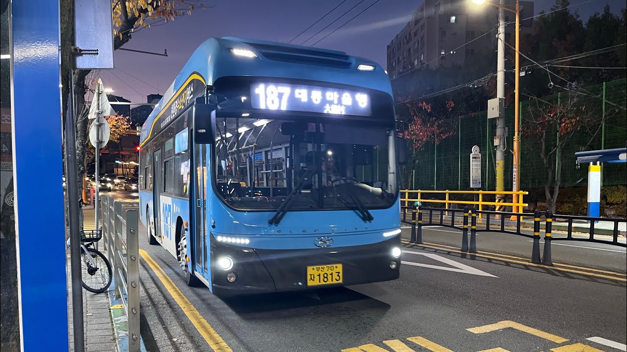 부산 187번 일광신도시내 주행(산타x)