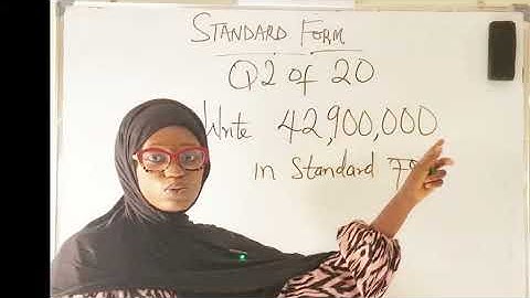 Q2 of 20 on STANDARD FORM. Kindly drop your answer in the comment section