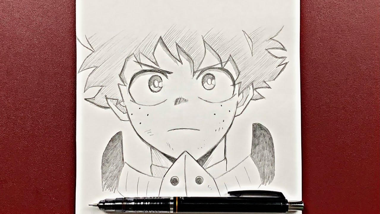 Izuku Midoriya Deku Coloured Pencil Drawing  Anime character drawing  Drawings Character drawing