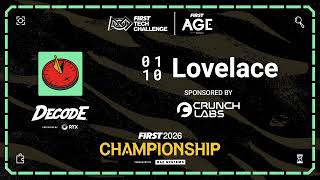 2026 FIRST Championship - FIRST Tech Challenge - Lovelace - Day 4
