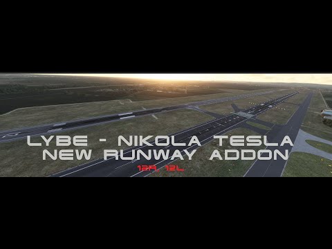 LYBO Aerodrom Bor - LYBE Nikola Tesla sletanje na novu pistu 12R, ILS prilaz FS2020