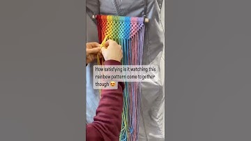 Macrame time lapse rainbow knot pattern #macrame #smallbusinessuk #handmadeuk #macrameknots