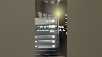 How to turn off menu narration battlefield 6