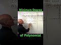 What is the Minimum Degree of the Polynomial Given the Graph?