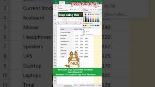 Don’t waste time in formatting use this shortcut #excelwalesir #excel #ytvideoshorts #exceltricks