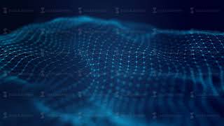 Abstract technology background. Digital wave of particles. Seamless loop 4k.