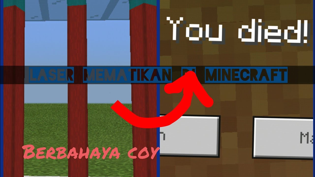  Cara  buat  pintu  laser di minecraft pocket edition YouTube