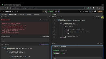 LeetCode 845 | Longest Mountain in Array | Python live coding Solution Explained Step-by-Step