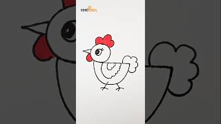 How To Draw Chicken Easy Hen Drawing