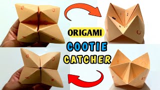 How to make a Cootie Catcher (Origami Fortune Teller) Origami Kids Craft \/ Easy Paper toy