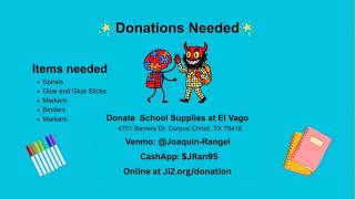 El Vago hosts school supply drive