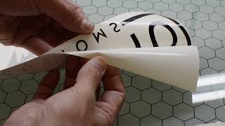 How to properly remove paper backing from vinyl decal