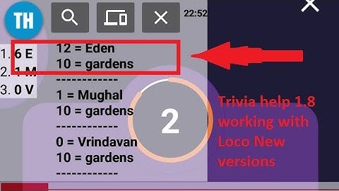 Loco trivia new versions live proof 100%Trivia Help 1.8 working fine