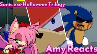 Amy Rose React to Sonic.exe Halloween Trilogy