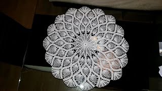 Crochet Pineapple Doily, Crochet Pineapple tablecloth - part 3/6