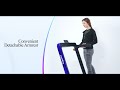 Costway 2in1 folding treadmill with bluetooth speaker led display