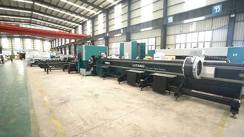 [LXSHOW Laser] laser pipe cutting machine LX83THA semi-automatic loading and unloading cut 4mm CS