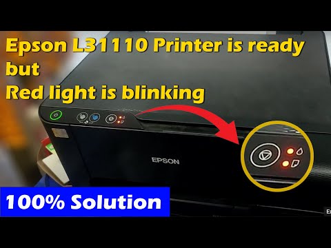 Epson L3110 red light blinking but printer is ready | Epson scanner problem solution | Epson L3110