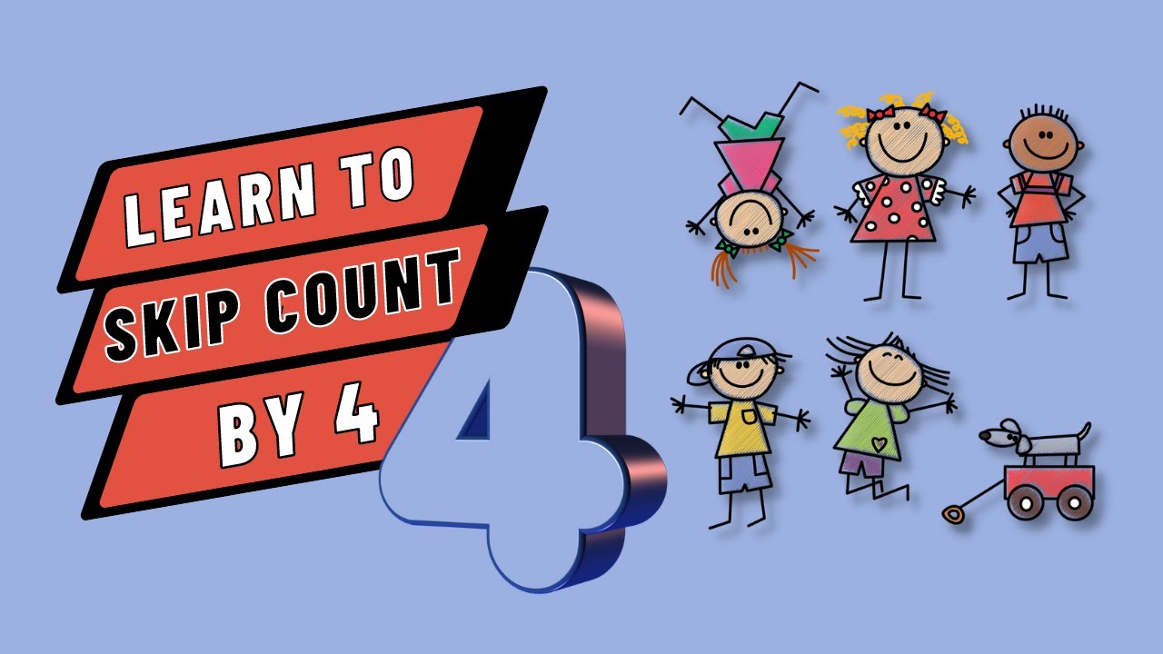 Learn Skip Counting by Fours Up to 40 (Count Along) - YouTube