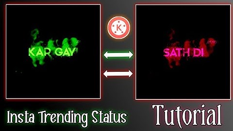 Insta Trending Status Tutorial | How To Make Smoke Text Status | Smoke effect in Kinemaster Tutorial