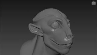 Mudbox 2013 Sculpt Sketch: Creature Head - Part 02