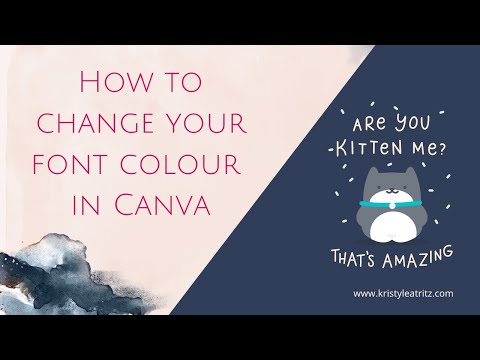 Video: Hoe verander ik de tekstkleur in canvas?