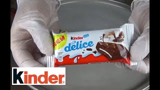 Kinder Delice Cake Ice Cream Rolls | ASMR | شوكلاته كندر ديليس كيك ايس كريم علي الصاج
