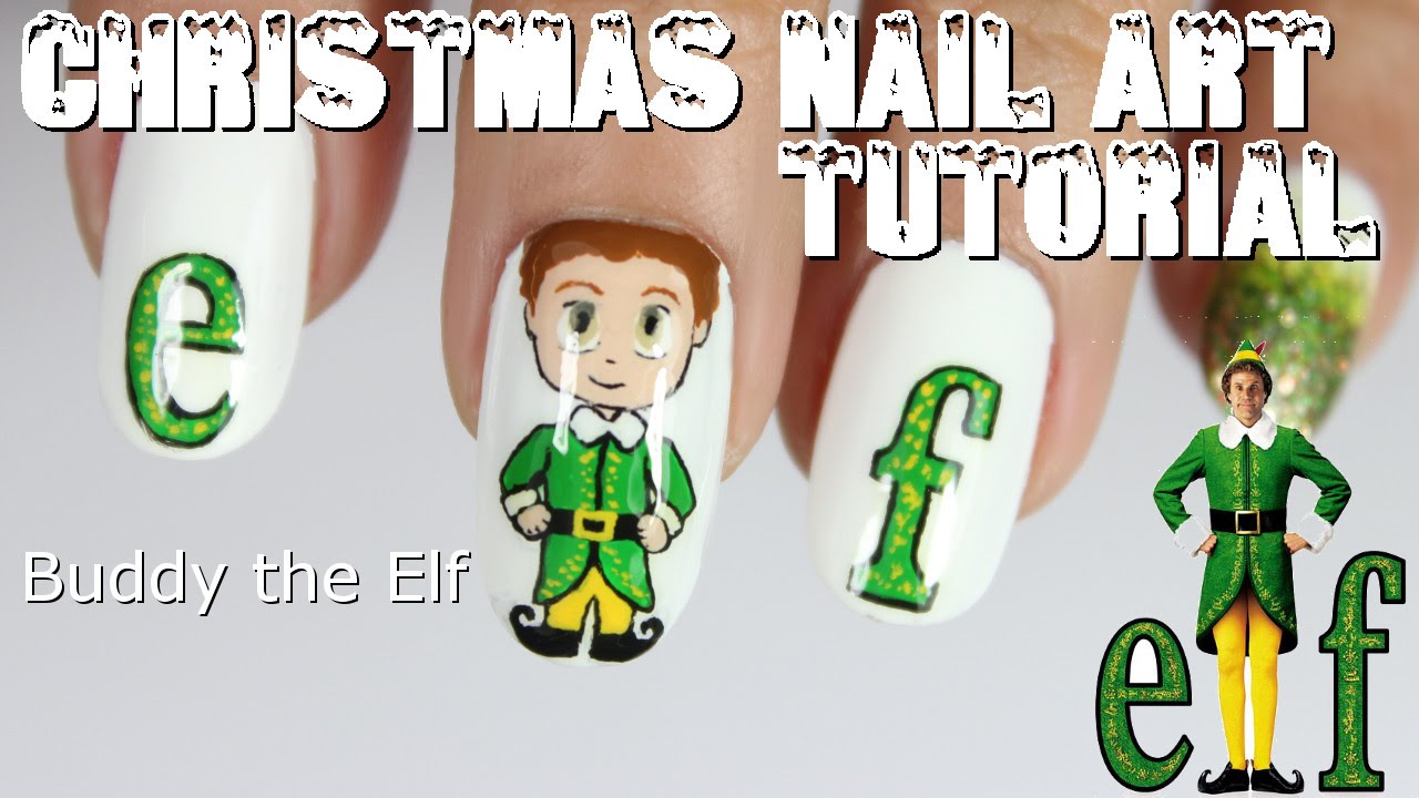 2. Festive "Buddy the Elf" Nail Design - wide 3