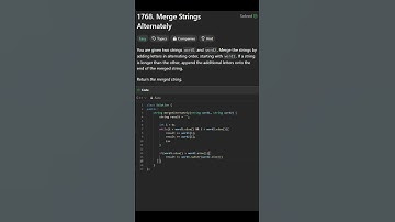 LeetCode 75 - Day 4 (Merge Strings Alternately) #coding #programming #code #c++ #leetcode