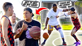 "I'LL KNOCK YO A** OUT!" Trash Talkers Tried To FIGHT ME For TROLLING! (5v5 Basketball)