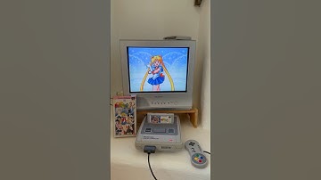 Bishōjo Senshi Sailor Moon R super famicom on CRT TV #retrogaming #videogames #beatemup #sailormoon