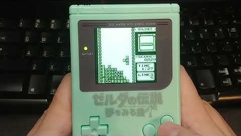 Gameboy Tetris DX, 40 lines, height 0, time: 1:34.