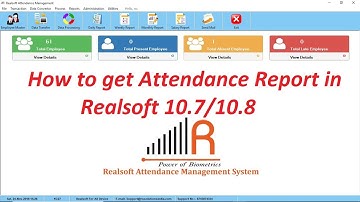How to get report in  Realtime Attendance Mangement Software 10.7 or 10.8?