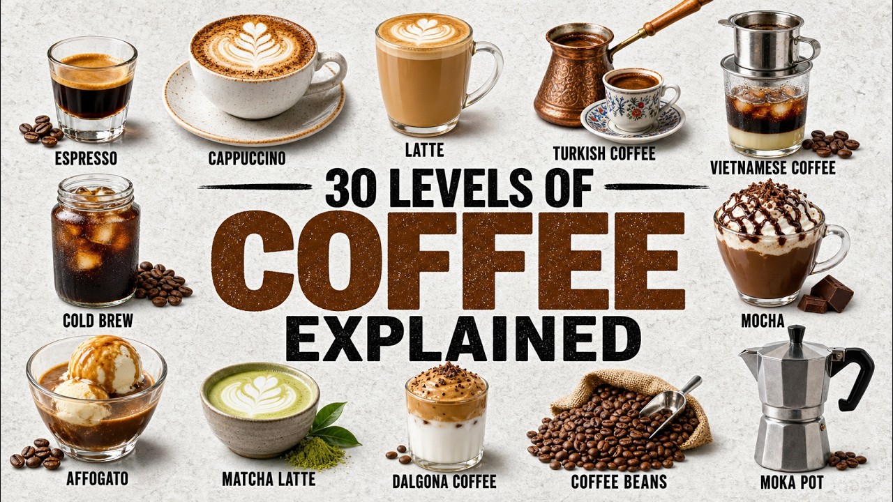 30 Levels of Coffee Explained - YouTube