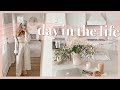COZY DAY AT HOME | summer makeup routine, clean + tidy with me, & trying a new recipe!