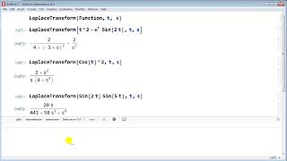 Section 4.1 - Laplace Transform - Mathematica