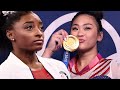 Suni Lee Wins Olympic GOLD as Simone Biles Cheers Her On