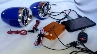 Radio-Alarma para moto-Cafini.¿El mejor calidad/Precio? Bluetooh, USB y  resistente al agua. 