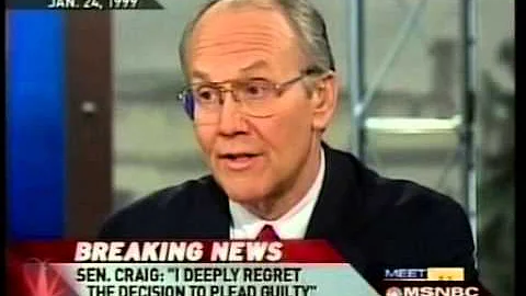 Bill Mahar showing Larry Craig reaction to Bill Clinton