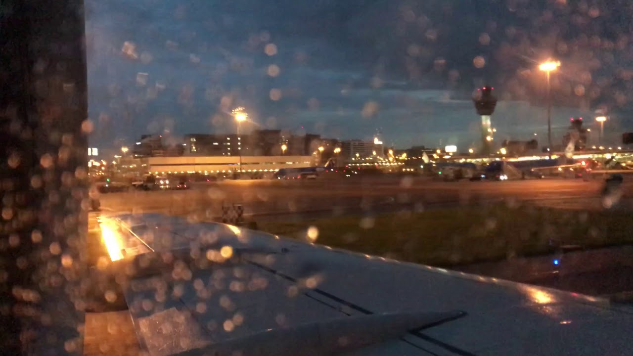 Fokker 70 KLM flight KL1777 Amsterdam - Hamburg ,Taxi and Take off