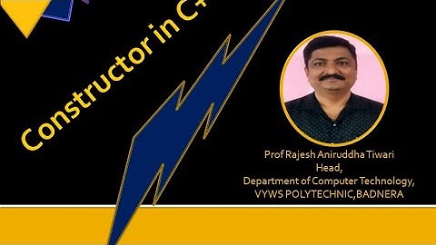 Unit 2] Constructor in C++|Prof Rajesh Tiwari