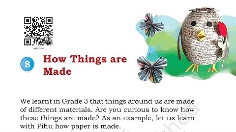 How Things are Made( chapter –8) class-4th ll New NCERT EVS Book The Wondrous World
