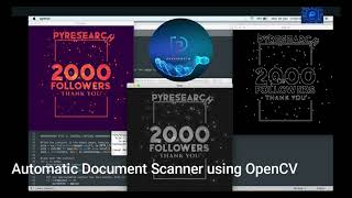 Document Scanner OPENCV PYTHON | Beginner Project