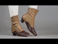 Renoir Women&#39;s Victorian Two-Tone Button Boots by American Duchess