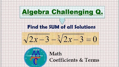Solve Square - Cube root equation (Algebra Challenging Questions)